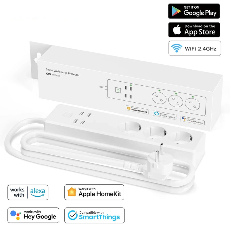 HomeKit WiFi Smart Power Strip EU/UK Plug Power Socket