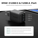 65W GaN Charger Quick Charge 4.0 3.0 Type C PD USB Charger with QC 4.0 3.0 Fast Charger