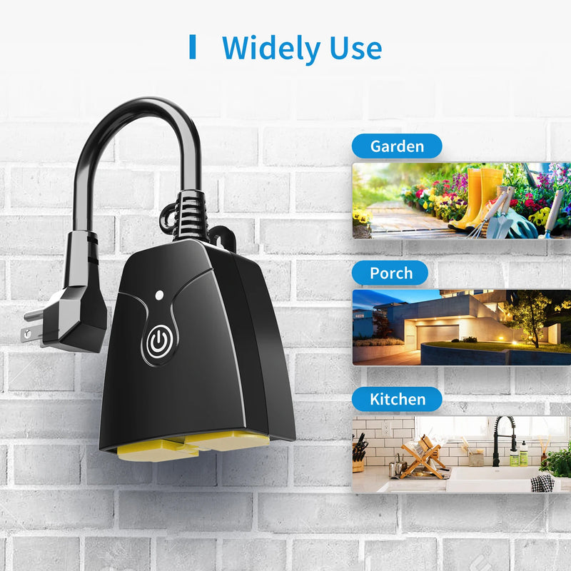 HomeKit US Smart Outdoor Dimmer Plug WiFi Outlet