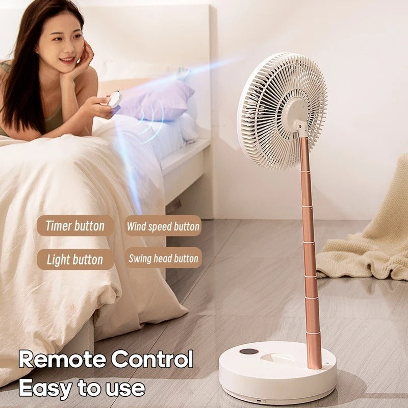 10000mah Auto Foldable Ventilator Oscillation Home Floor Fan