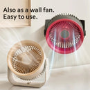 Portable Electric Fan Wireless Air Circulator Fan Cordless Desktop Wall Fan