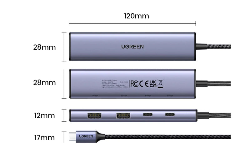 4 Ports USB C Hub Adapter Docking Station