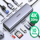 10ports USB HUB 4K HDMI Adapter Dock USB C HUB