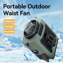 10000mAh Outdoor Portable Waist Fan Hanging Neck Fan