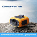 8000mAh Outdoor Portable Multifunctional Waist Fan Hanging Neck Fan