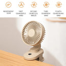 1800mAh Rechargeable Portable Desktop Clip Fan