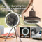 Ring Light Portable Rechargeable Camping Tirpod Fan