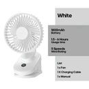 1800mAh Rechargeable Portable Desktop Clip Fan