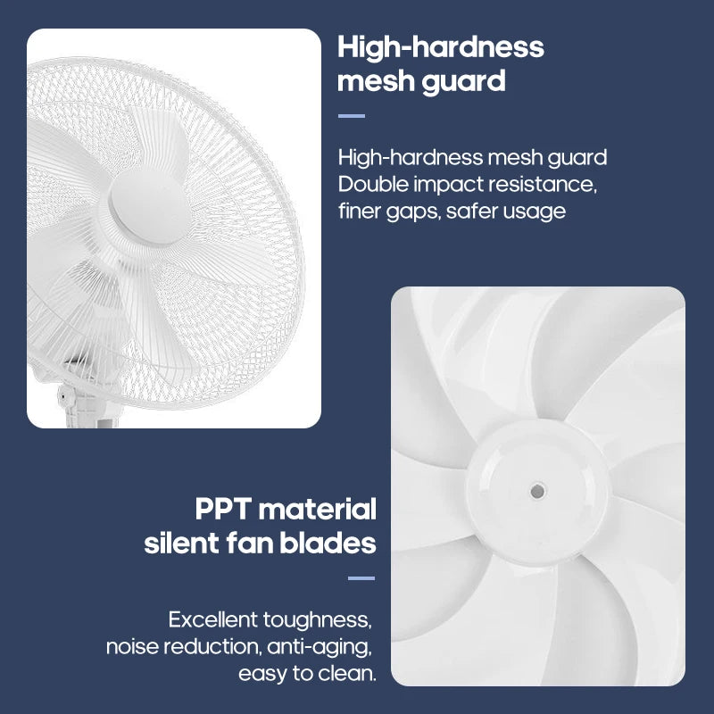 8 Speed 5 Blades 16inch Floor Fan  with Remote Control