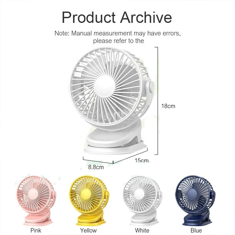 F01 Portable Mini Desktop Clip Fan