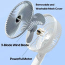 Portable Desktop Fan USB Rechargeable Cooling Clip Fan