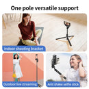 1-Axis Handheld Gimbal Stabilizer Selfie Stick Tripod with Fill Light AI Face Tracking Gesture Operation Multipurpose