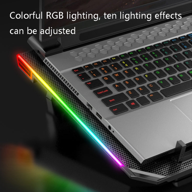 A17 Aluminum Alloy Version RGB Lighting USB Radiator Laptop Cooling Pads