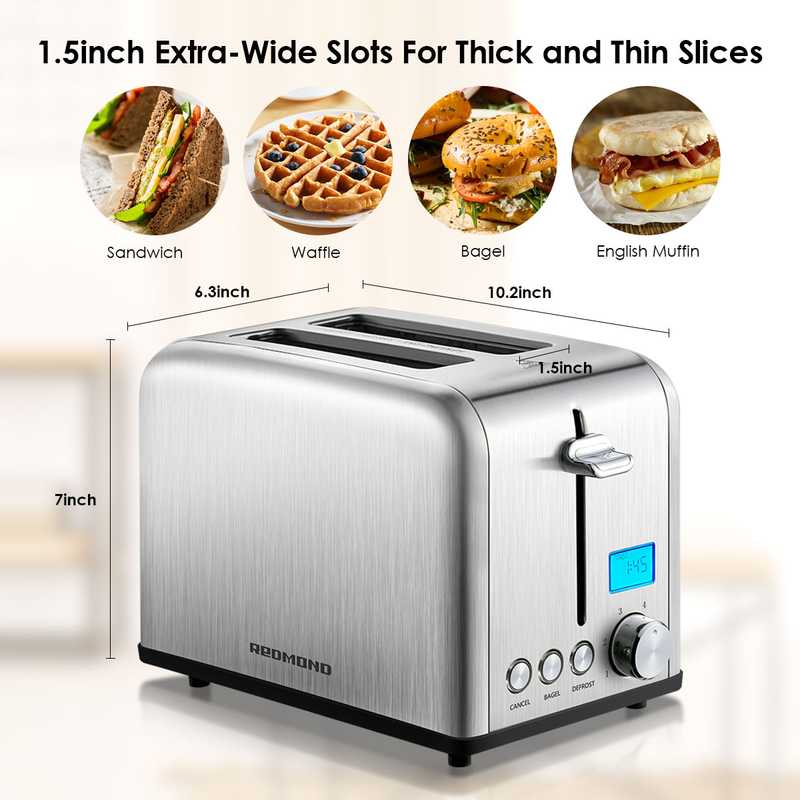 2 slices stainless steel electric commerical bread toaster