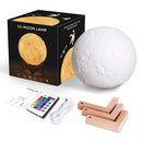 16 Colors 3D Printing Remote Controlled Dimmable Rechargeable Moon Light Lamp