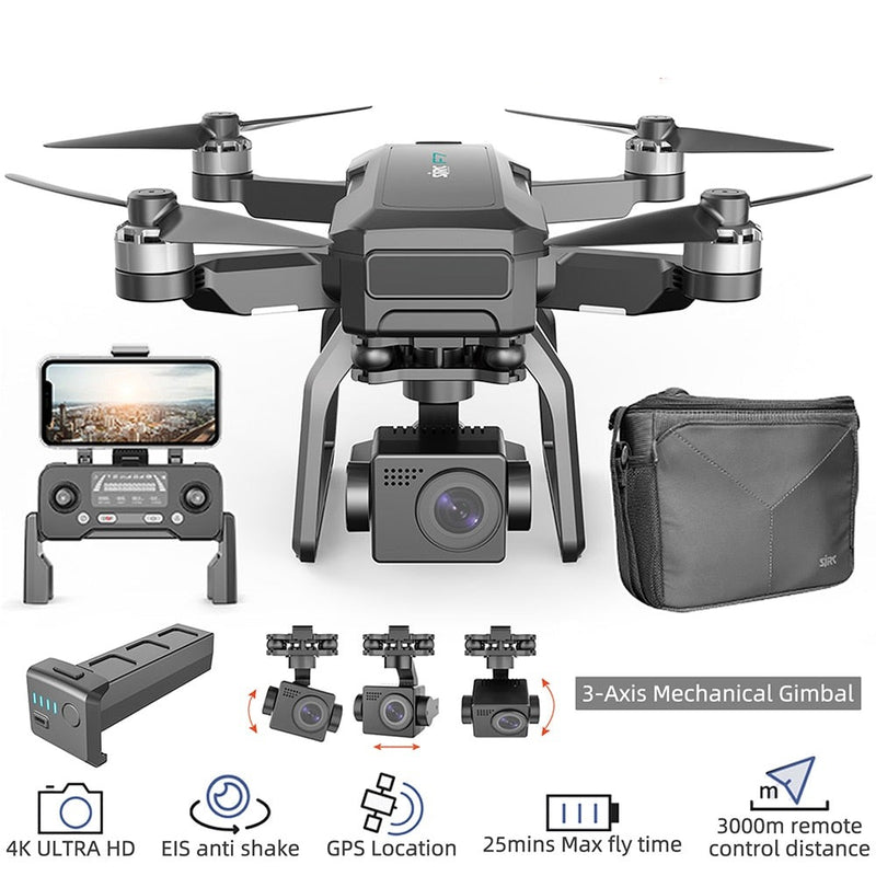 F7 PRO GPS Drone 4K Dual HD Camera 3-Axis Gimbal Professional Aerial Photography 3KM Brushless Quadcopter