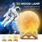 16 Colors 3D Printing Remote Controlled Dimmable Rechargeable Moon Light Lamp