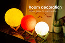 16 Colors 3D Printing Remote Controlled Dimmable Rechargeable Moon Light Lamp