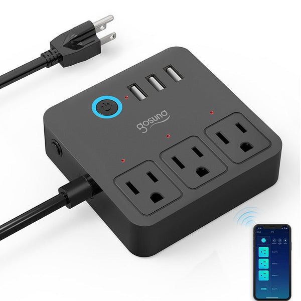 Outdoor Smart Plug, Surge Protector, POWRUI Smart Power Strip with