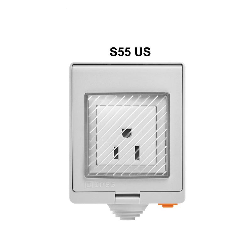 S55 Wifi Smart Waterproof Socket Switch IP55 UK/AU/US/FR/DE/ZA Wifi Plug Socket With Timer Remote Works With Alexa