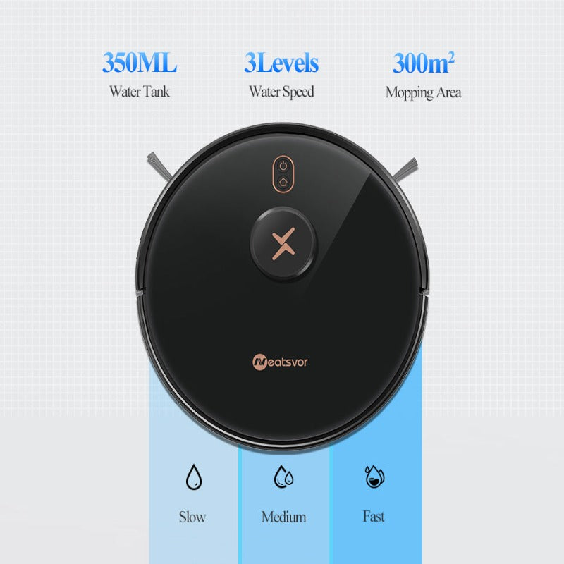 X600pro 6000pa LDS Navigation Robot Vacuum Cleaner APP Virtual Wall