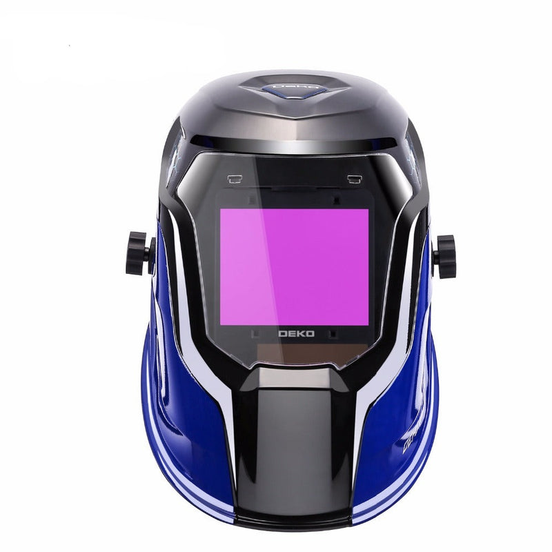 DNS-980E Upgraded Solar Power Auto Darkening Welding Helmet Shade Range 4/5-8.5/9-13.5 Welding Mask for TIG MIG MMA