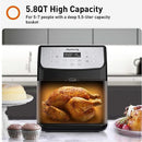 VF590 5.8 Quart Air Fryer Customizable Smart Cooking Programs 13-in-1 Digital Touchscreen Non-Stick Air Fryer Basket