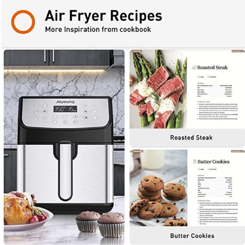 VF590 5.8 Quart Air Fryer Customizable Smart Cooking Programs 13-in-1 Digital Touchscreen Non-Stick Air Fryer Basket